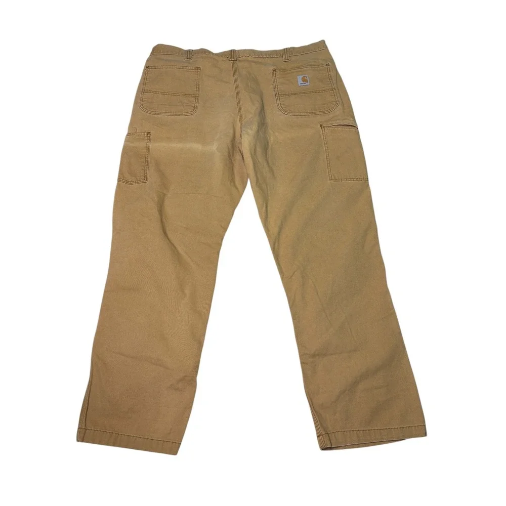 Carhartt Cotton Canvas Pants Men's 44x32 Double Knee Front 102802-918‎ Brown Tan